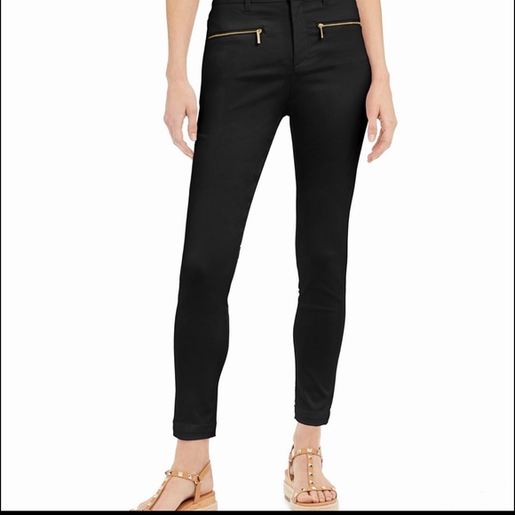 Michael Kors zippere black crop regular size pant - Picture 1 of 3